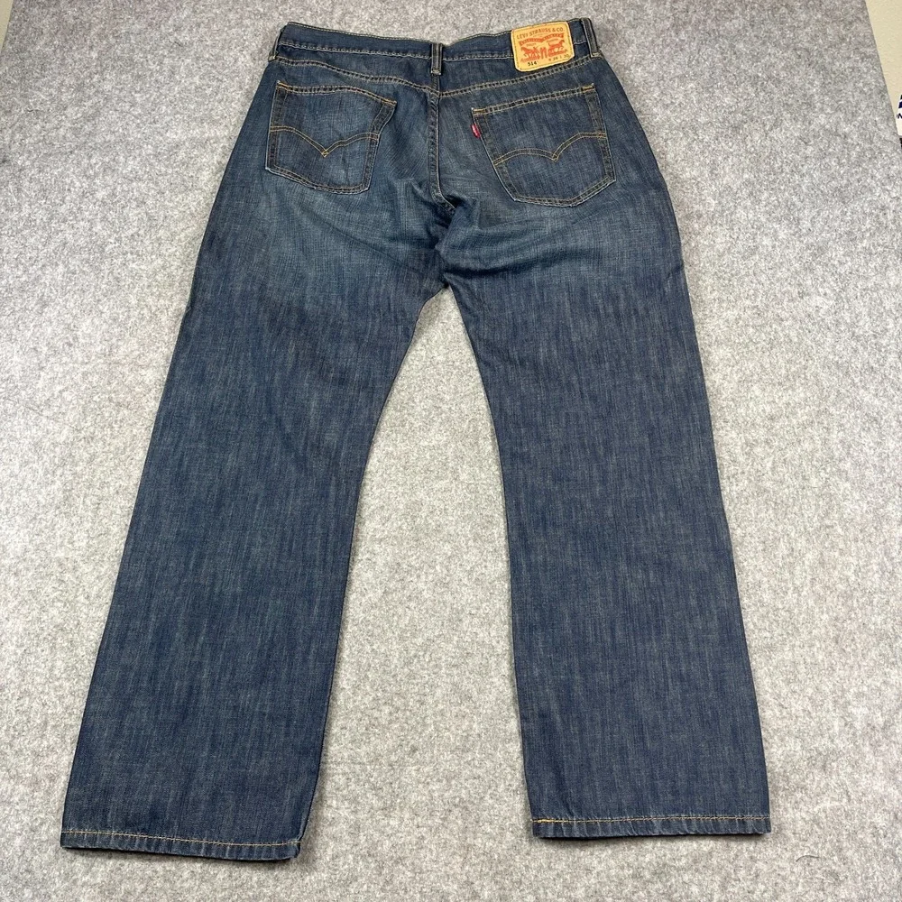 Levi's 514 Jeans Slim Straight Men's 36 x 30 Dark Wash